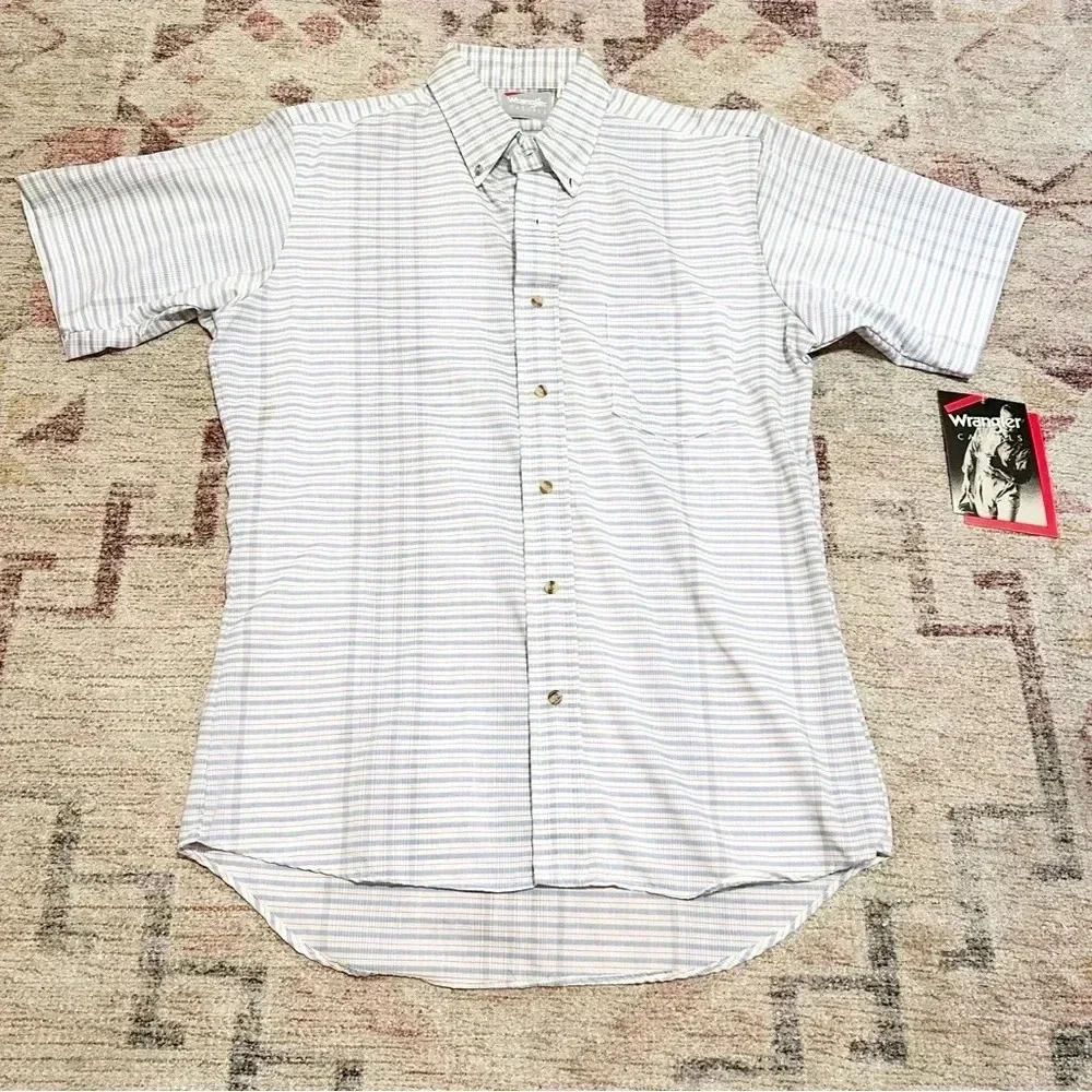 NWT vintage deadstock wrangler men’s button down shirt size medium - Picture 5 of 10